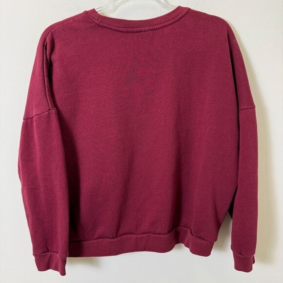Disney Sleepy Sweatshirt Women’s XL Burgundy Pullover - Picture 2 of 4